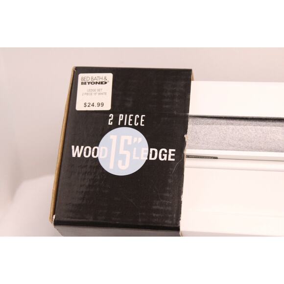 2 Pc. Wooden Shelves, White NIB! - Picture 4 of 8